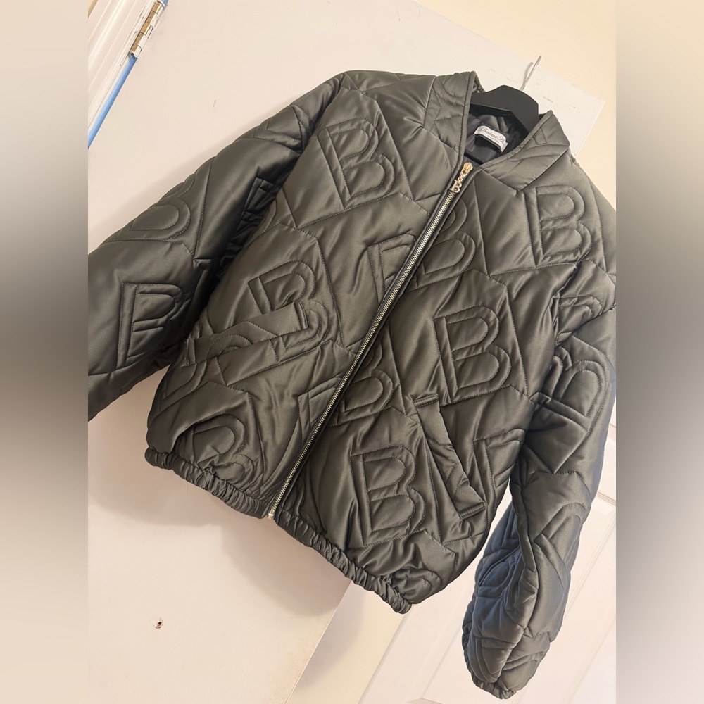 Kids Quilted Jacket - Olive Green